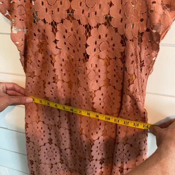 Z1018 CATO BURNT ORANGE COCKTAIL DRESS - Picture 8 of 11